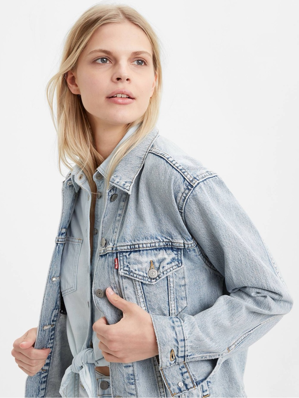 Levi's Light Blue Denim Ex Boyfriend trucker Jacket